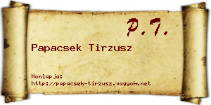 Papacsek Tirzusz névjegykártya